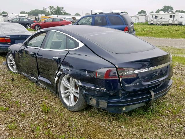 5YJSA1S15EFP50536 - 2014 TESLA MODEL S أزرق صورة 3