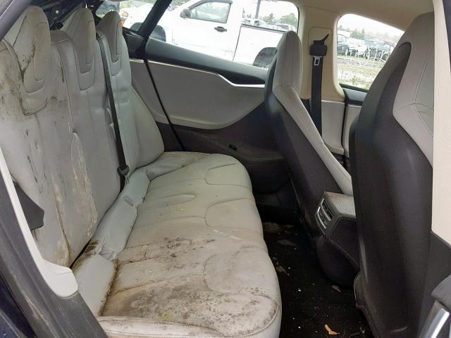 5YJSA1S15EFP50536 - 2014 TESLA MODEL S أزرق صورة 6