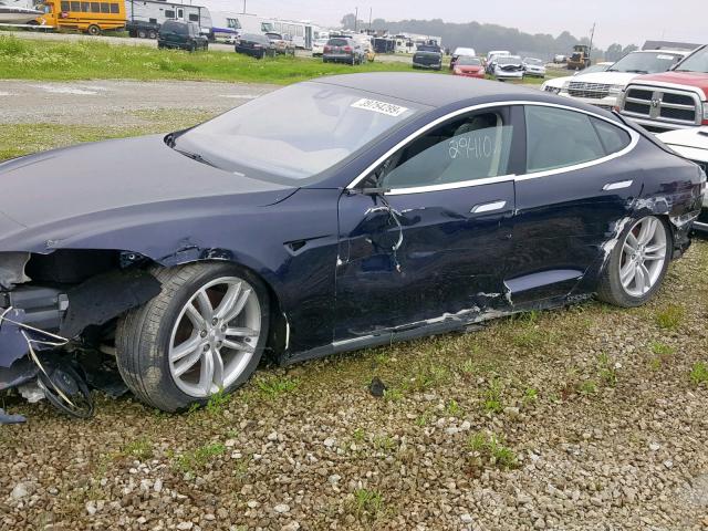 5YJSA1S15EFP50536 - 2014 TESLA MODEL S أزرق صورة 9