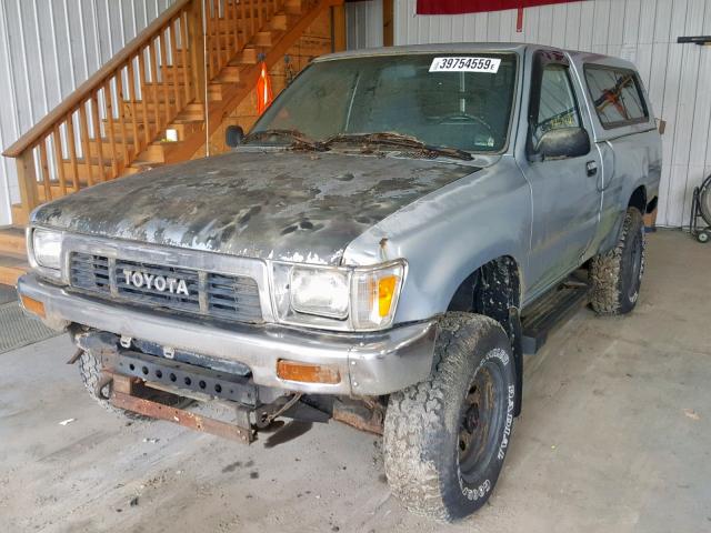 JT4RN01P2M7047791 - 1991 TOYOTA PICKUP 1/2 BLUE photo 2