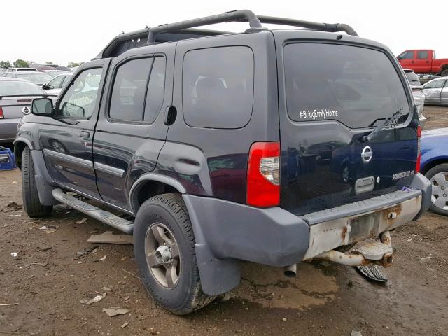 5N1ED28Y03C629739 - 2003 NISSAN XTERRA XE BLACK photo 3