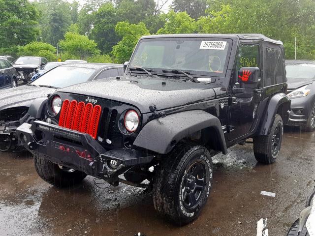 1C4AJWAG9HL748580 - 2017 JEEP WRANGLER S შავი ფოტო 2