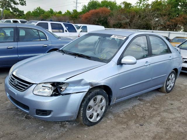 KNAFE121585573429 - 2008 KIA SPECTRA EX BLUE photo 2