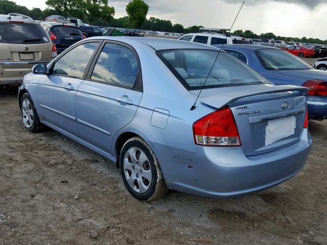 KNAFE121585573429 - 2008 KIA SPECTRA EX BLUE photo 3