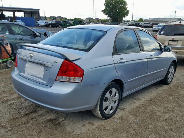 KNAFE121585573429 - 2008 KIA SPECTRA EX BLUE photo 4