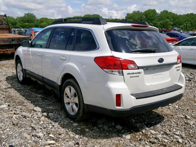 4S4BRDLC4B2369801 - 2011 SUBARU OUTBACK 3. WHITE photo 3