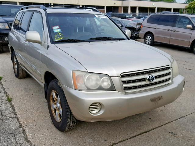 JTEGD21A120030872 - 2002 TOYOTA HIGHLANDER BEIGE photo 1