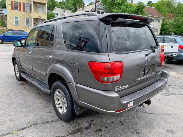 5TDBT48A95S234839 - 2005 TOYOTA SEQUOIA LI GRAY photo 3