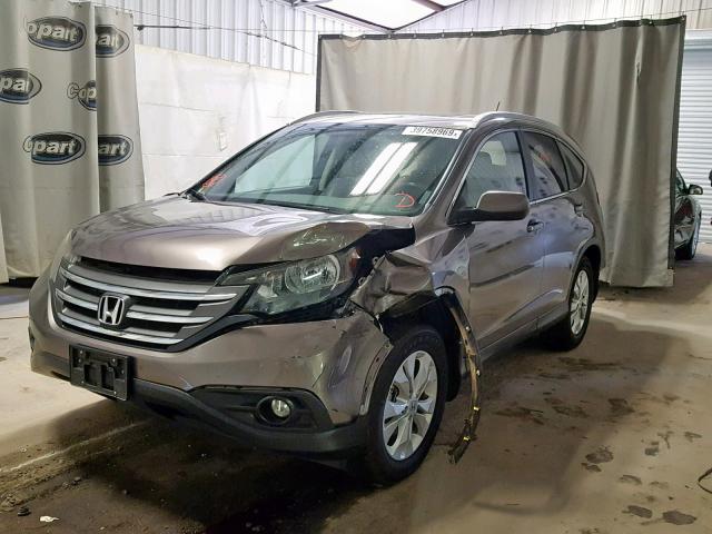 5J6RM3H71CL042138 - 2012 HONDA CR-V EXL BROWN photo 2