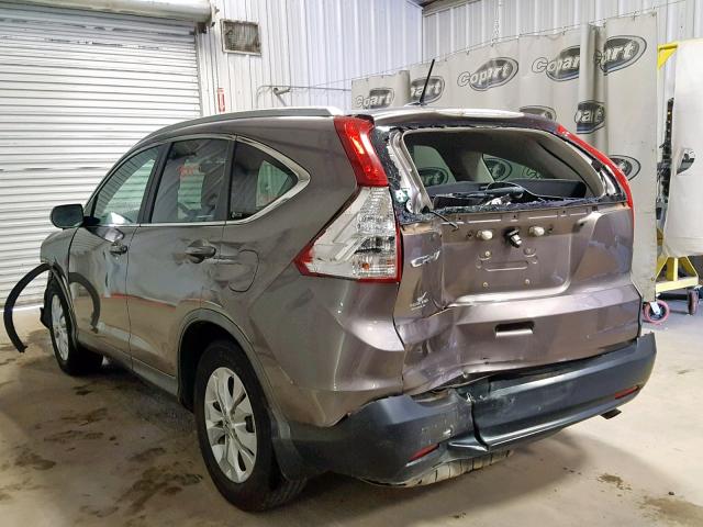 5J6RM3H71CL042138 - 2012 HONDA CR-V EXL BROWN photo 3