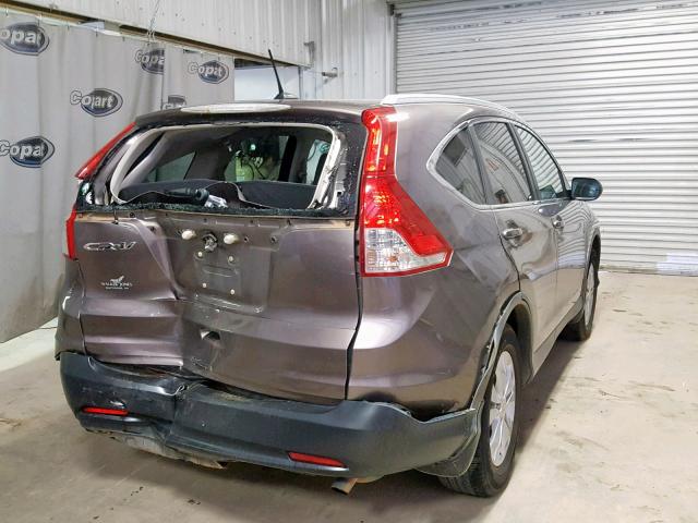 5J6RM3H71CL042138 - 2012 HONDA CR-V EXL BROWN photo 4