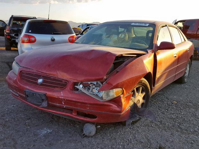 2G4WB52K9W1605501 - 1998 BUICK REGAL LS RED photo 2