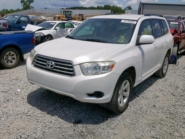 JTEDA41A592007181 - 2009 TOYOTA HIGHLANDER WHITE photo 2