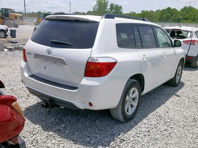 JTEDA41A592007181 - 2009 TOYOTA HIGHLANDER WHITE photo 4