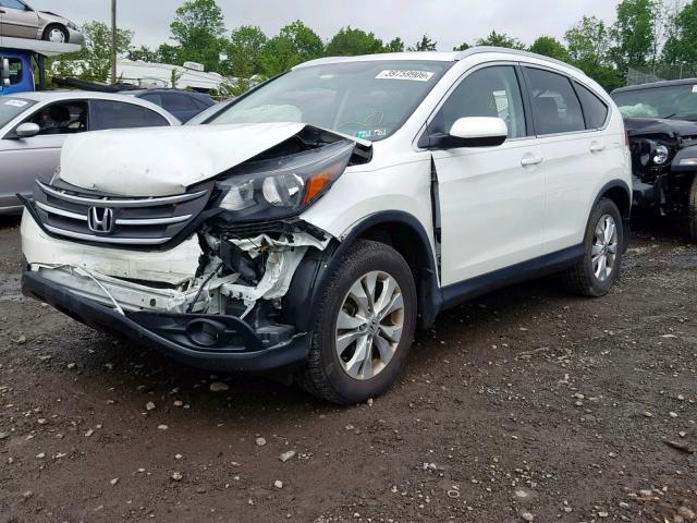 5J6RM3H78EL036789 - 2014 HONDA CR-V EXL WHITE photo 2