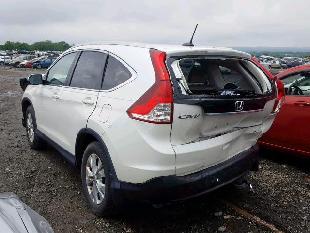 5J6RM3H78EL036789 - 2014 HONDA CR-V EXL WHITE photo 3