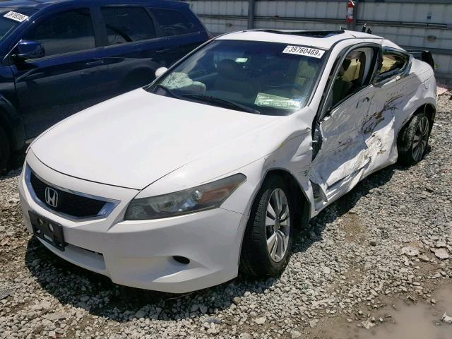 1HGCS12879A021808 - 2009 HONDA ACCORD EXL WHITE photo 2