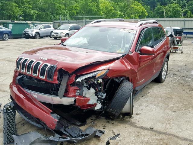 1C4PJMCS6FW540927 - 2015 JEEP CHEROKEE L RED photo 2