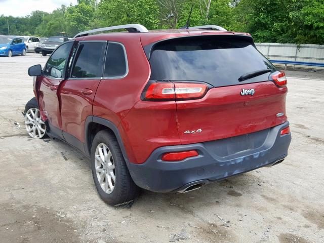 1C4PJMCS6FW540927 - 2015 JEEP CHEROKEE L RED photo 3