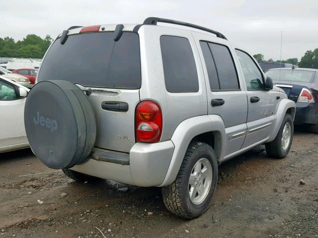 1J8GL58K63W557594 - 2003 JEEP LIBERTY LI SILVER photo 4