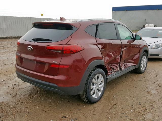 KM8J3CA45KU017365 - 2019 HYUNDAI TUCSON LIM RED photo 4