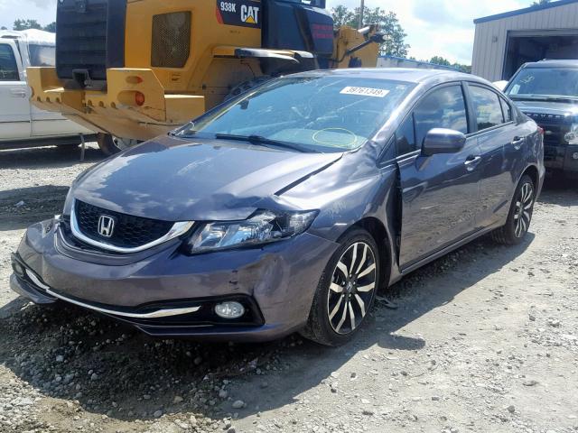 2HGFB2F93EH520865 - 2014 HONDA CIVIC EXL Մոխրագույն լուսանկար 2