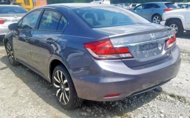 2HGFB2F93EH520865 - 2014 HONDA CIVIC EXL Մոխրագույն լուսանկար 3