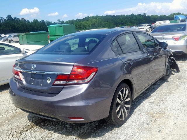 2HGFB2F93EH520865 - 2014 HONDA CIVIC EXL Մոխրագույն լուսանկար 4