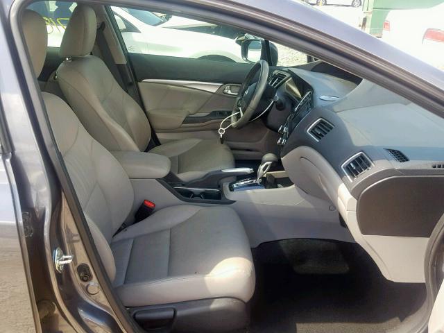 2HGFB2F93EH520865 - 2014 HONDA CIVIC EXL Մոխրագույն լուսանկար 5