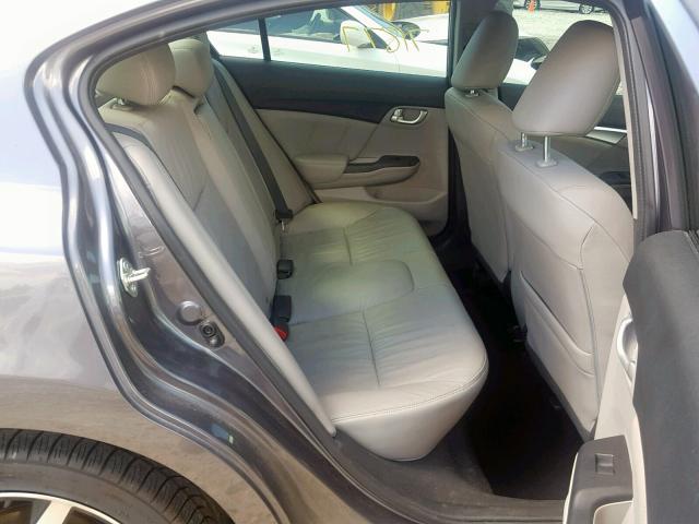 2HGFB2F93EH520865 - 2014 HONDA CIVIC EXL Մոխրագույն լուսանկար 6