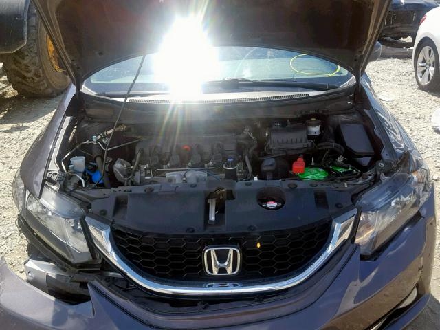 2HGFB2F93EH520865 - 2014 HONDA CIVIC EXL Մոխրագույն լուսանկար 7