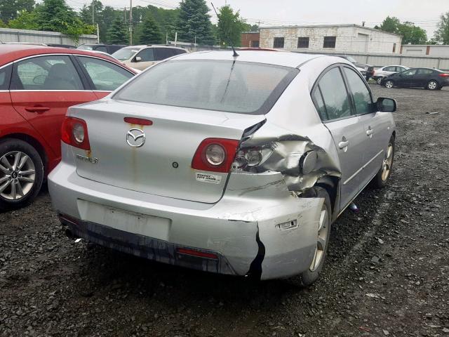 JM1BK32G861536566 - 2006 MAZDA 3 I SILVER photo 4