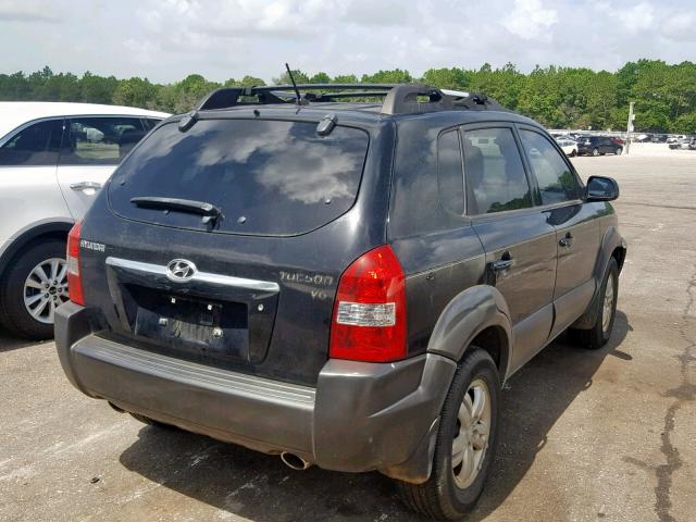 KM8JN12DX7U608196 - 2007 HYUNDAI TUCSON SE BLACK photo 4