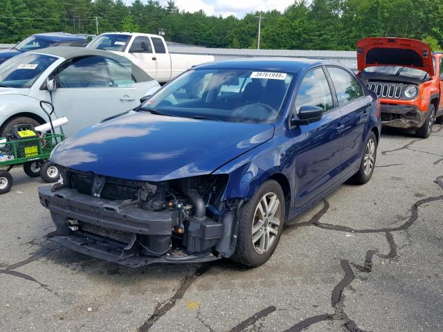3VW2K7AJ8EM218000 - 2014 VOLKSWAGEN JETTA BASE BLUE photo 2