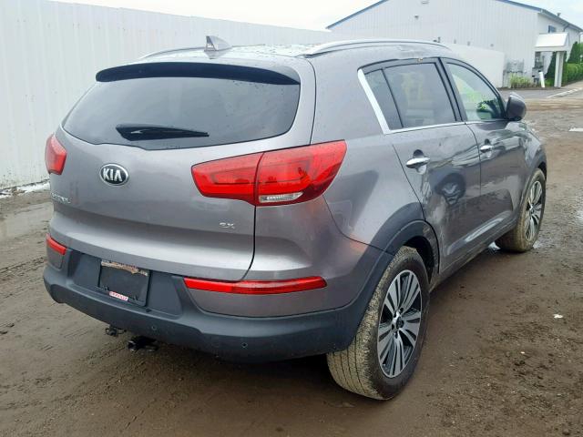 KNDPC3AC3F7674997 - 2015 KIA SPORTAGE E GRAY photo 4