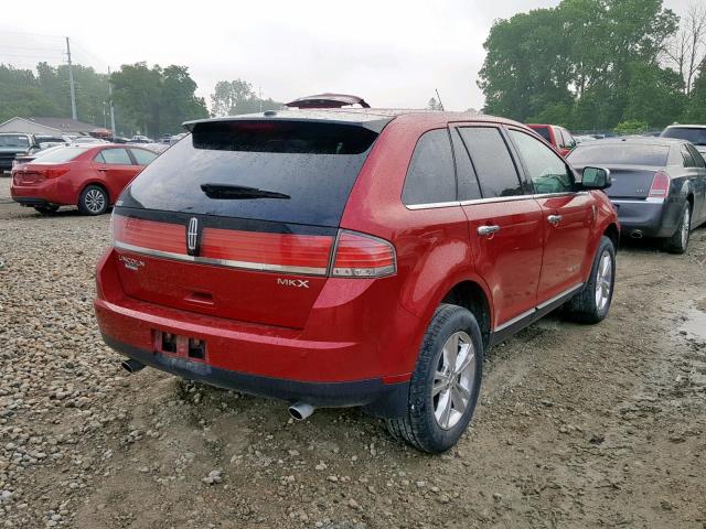 2LMDJ6JC9ABJ34984 - 2010 LINCOLN MKX RED photo 4