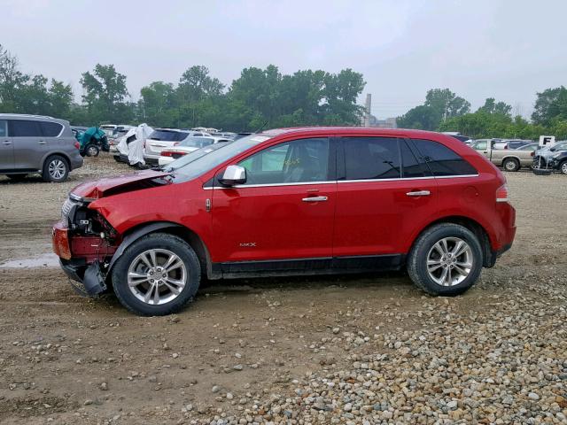 2LMDJ6JC9ABJ34984 - 2010 LINCOLN MKX RED photo 9