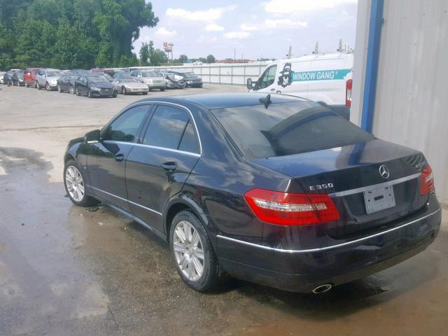 WDDHF2EB7CA645403 - 2012 MERCEDES-BENZ E 350 BLUE BLACK photo 3