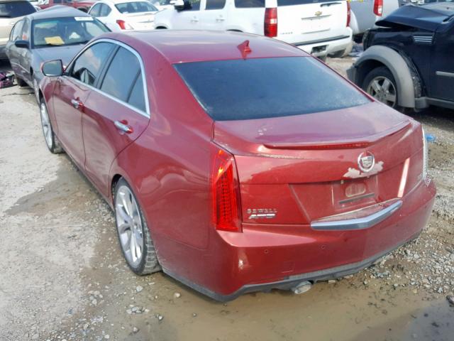 1G6AE5S30D0141542 - 2013 CADILLAC ATS PREMIU RED photo 3