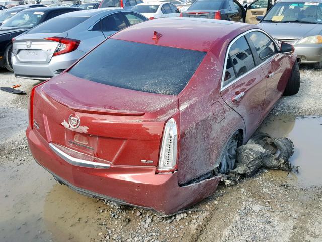 1G6AE5S30D0141542 - 2013 CADILLAC ATS PREMIU RED photo 4