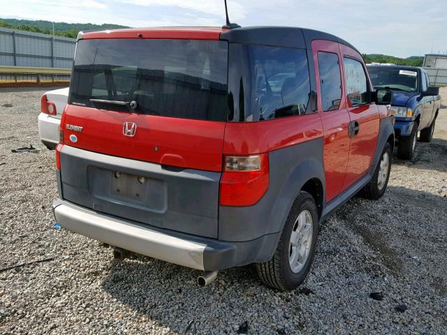 5J6YH28655L005209 - 2005 HONDA ELEMENT EX RED photo 4