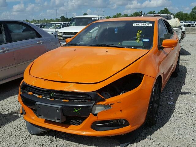 1C3CDFBB2ED668583 - 2014 DODGE DART SXT ORANGE photo 2