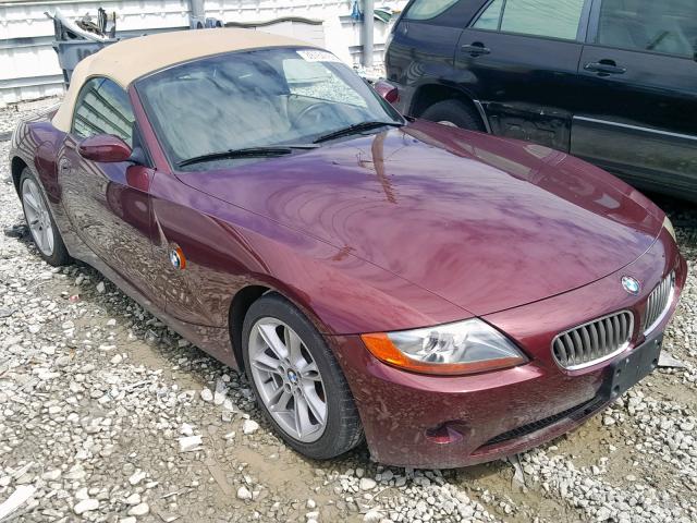 4USBT53413LU03204 - 2003 BMW Z4 3.0 BURGUNDY photo 1