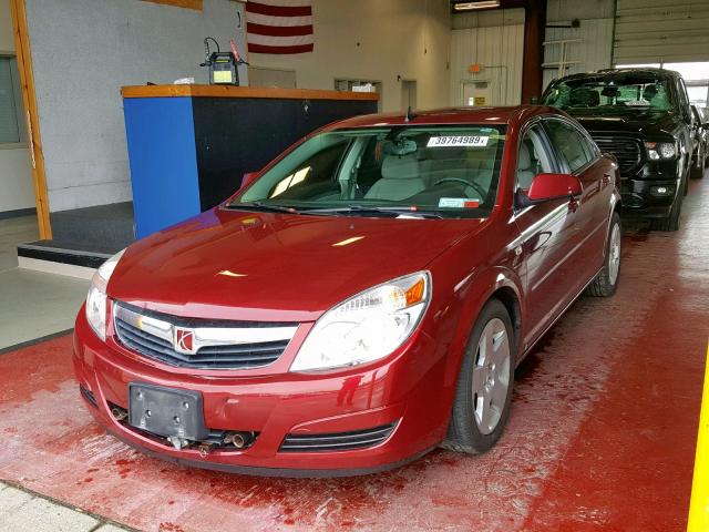 1G8ZS57B68F265711 - 2008 SATURN AURA XE RED photo 2