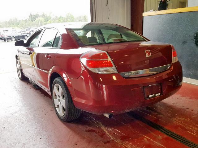 1G8ZS57B68F265711 - 2008 SATURN AURA XE RED photo 3