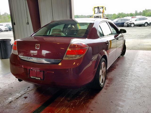 1G8ZS57B68F265711 - 2008 SATURN AURA XE RED photo 4