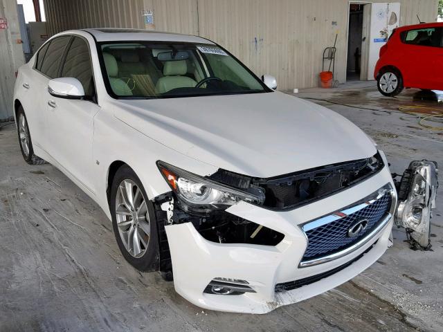 JN1BV7AP5FM353949 - 2015 INFINITI Q50 BASE WHITE photo 1