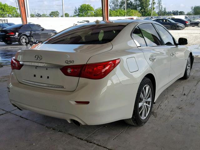 JN1BV7AP5FM353949 - 2015 INFINITI Q50 BASE WHITE photo 4