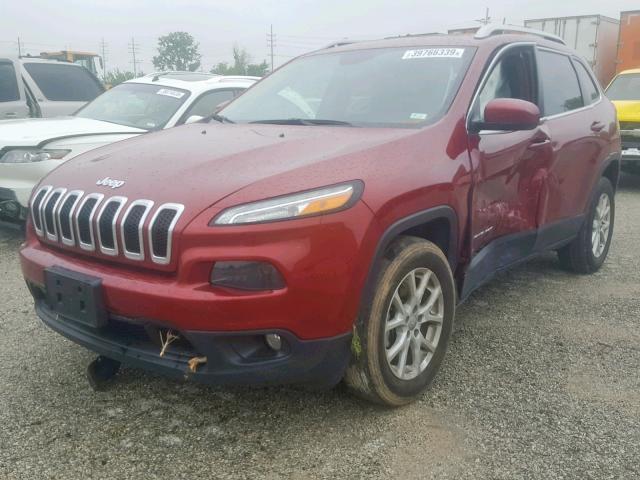 1C4PJMCS5GW334306 - 2016 JEEP CHEROKEE L MAROON photo 2