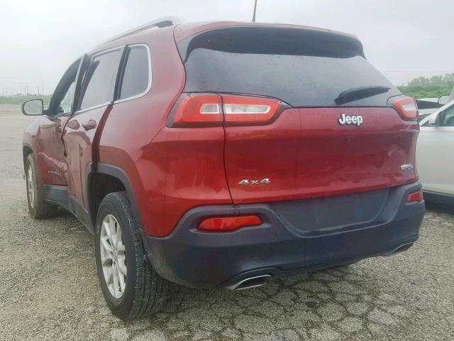 1C4PJMCS5GW334306 - 2016 JEEP CHEROKEE L MAROON photo 3